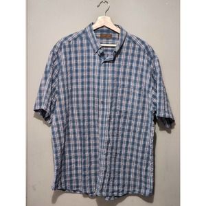 Morgan Creek Outfitters Multi-Color Plaid Button Down Mens Shirt Size XL